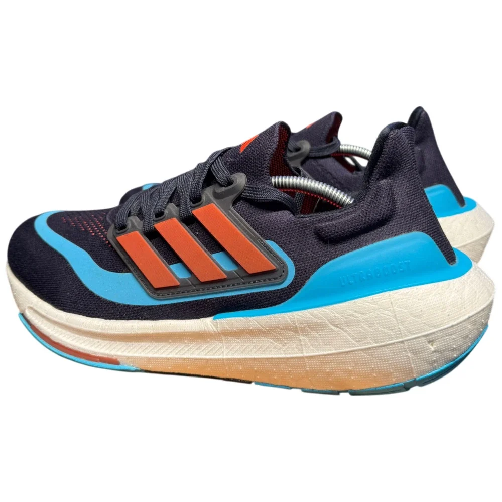 ADIDAS UltraBoost Light Men's 8 Running Shoes Blue Red Sneakers Worn Once